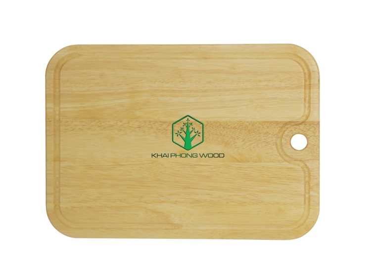 10023: Rect. Cutting board with round corner, natural varnish