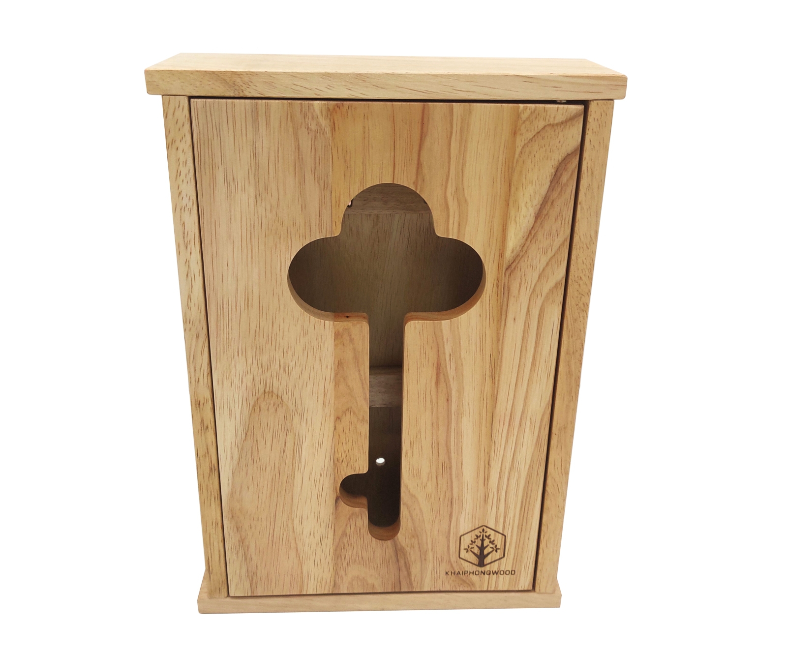 11094: Key holder box with 8 hooks, rubber wood, wood window with key ...
