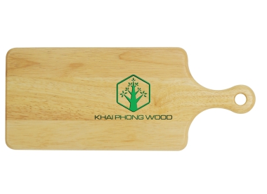 10019: Small rect. cutting board with handle, natural varnish