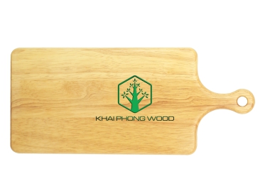 10020: Large rect. cutting board with handle, natural varnish