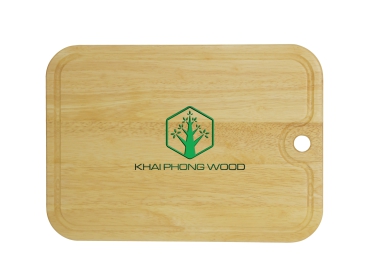 10023: Rect. Cutting board with round corner, natural varnish