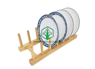 11044: 7-bar dish rack, small, natural varnish