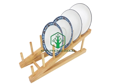 11061: Declination Dish 7 bars rack, natural varnish