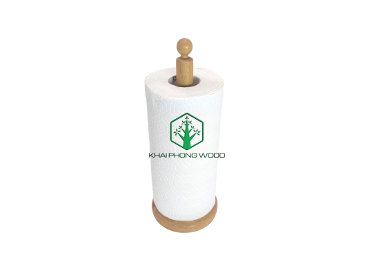 11017: Single Paper holder, natural varnish