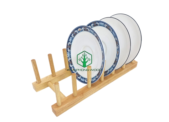 11044: 7-bar dish rack, small, natural varnish
