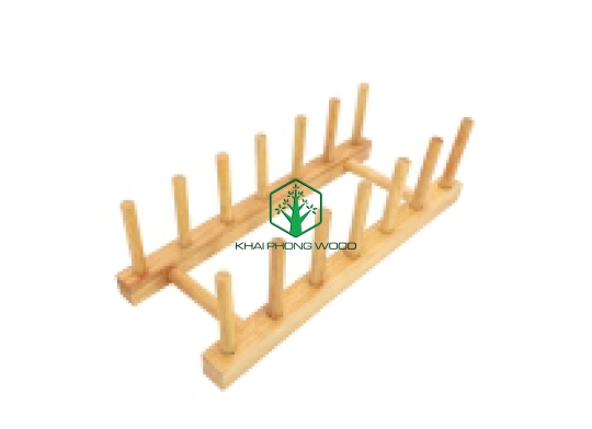11044: 7-bar dish rack, small, natural varnish