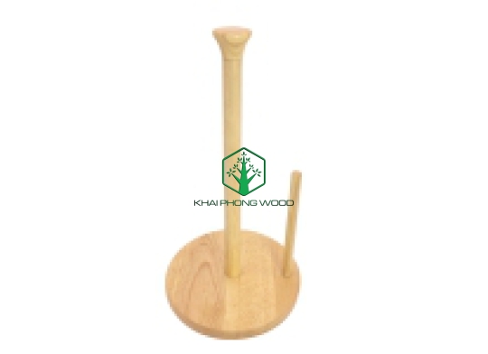 11049: Paper towel holder with felt feet, natural varnish, K/D