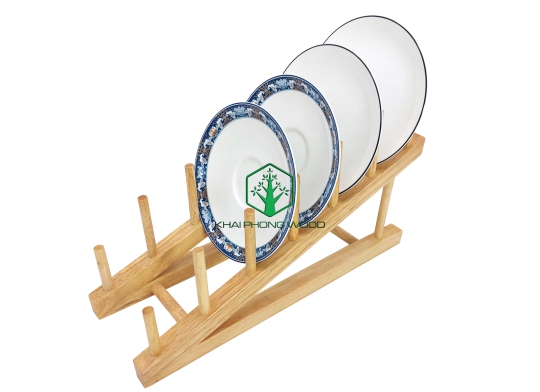 11061: Declination Dish 7 bars rack, natural varnish