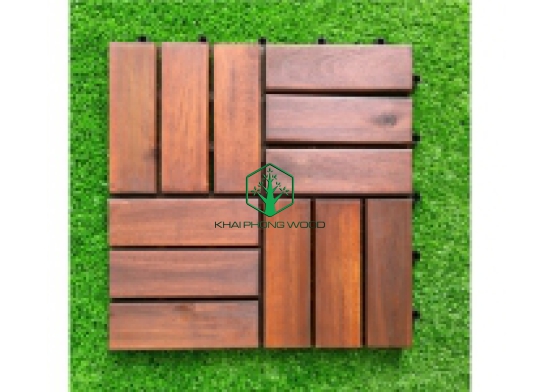 ACACIA FLOORING TILE 12 WOODEN SLAT