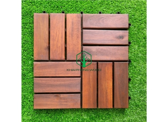 ACACIA FLOORING TILE 12 WOODEN SLAT