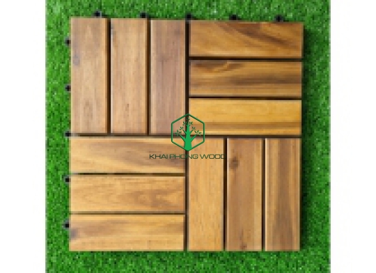 ACACIA FLOORING TILE 12 WOODEN SLAT