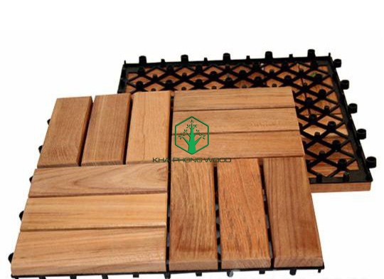 ACACIA FLOORING TILE 12 WOODEN SLAT